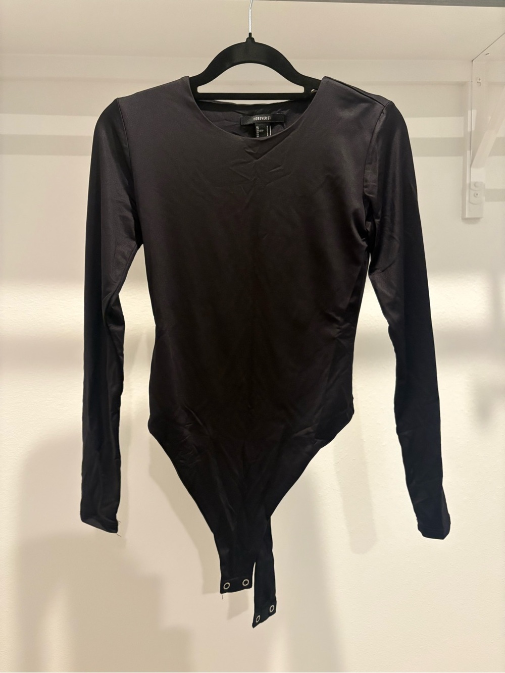 Forever 21 Black Long-Sleeve Bodysuit